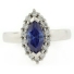 Silver Marquise Cut Tanzanite Ring