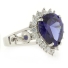 Pear Cut Tanzanite Silver Ring
