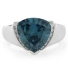 Alexandrite Ring Big Trillion Cut Stone Green to Blue Color Change