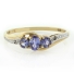 Genuine 0.37 tcw Tanzanite 14 Karat Gold Ring with Diamonds