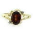 10K Yellow Gold Natural Red Garnet Ring