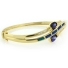 Opal and Tanzanite Gold Plated Sterling Silver Bangle