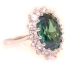 Alexandrite Princess Kate Style Silver Ring