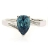 Alexandrite Pear Cut Stone Silver Ring