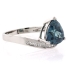 Silver Trillion Cut Alexandrite Ring Blue to Green Color Change