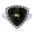 Trillion Cut Tourmaline Watermelon Ring