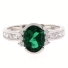 Oval Cut Channel Setting Emerald Ring