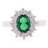 Beautiful Emerald Silver Ring