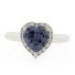 Heart Shape Alexandrite Silver Ring