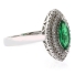 Marquise Cut Emerald Silver 925 Ring