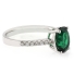 Oval Cut Emerald Stone Promise Ring