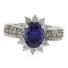 Oval Cut Tanzanite Silver Ring