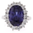 Tanzanite Sterling Silver Princess Kate Style Ring