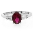 Red Ruby Sterling Silver Ring