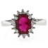 Red Ruby Princess Kate Style Ring