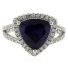 Trillion Cut Big Sapphire Ring