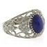 Filigree Star Sapphire Silver Ring