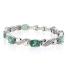 Oval Cut Green to Blue Alexandrite Silver Bracelet