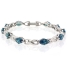 Marquise Cut Alexandrite Silver Bracelet