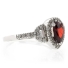 Sterling Silver Pear Cut Red Garnet Ring