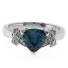 Color Changing Trillion Cut Alexandrite Ring Blue Green