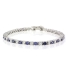Tanzanite Simulated Diamonds Sterling Silver Tennis Bracelet