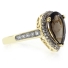 Pear Cut Smoky Topaz Sterling Silver Ring
