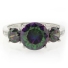 Sterling Silver 3 Stone Mystic Topaz Ring