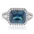 Emerald Cut Alexandrite Silver 925 Ring