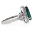 Very Elegant Pear Cut Micro Pave Emerald Ring