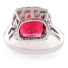 Sterling Silver Cushion Cut Pink Garnet Ring