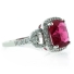 Cushion Cut Tourmaline Sterling Silver Ring