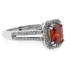 Fire Opal Micropave Ring