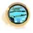 Gold Plated Sterling Silver Hammered Blue Topaz Ring