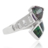 Trillion Cut Mystic Topaz Opal Ring