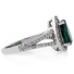 Pear Cut Micro Pave Emerald Ring