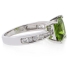 Peridot Engagement Sterling Silver Ring