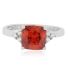 Fire Opal Sterling Silver 925 Ring
