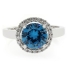 Solitaire With Accents Blue Topaz Silver Ring