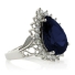 Sterling Silver Sapphire Pear Cut Ring