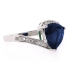 Gorgeous Trillion Cut Sapphire Silver Ring