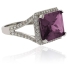 Emerald Cut Color Change Alexandrite Silver 925 Ring