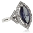 Elegant Marquise Cut Color Change Alexandrite Silver Ring