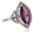 Elegant Marquise Cut Color Change Alexandrite Silver Ring