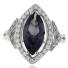 Elegant Marquise Cut Color Change Alexandrite Silver Ring