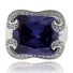 3 Oval Cut Tanzanite .925 Sterling Silver Ring
