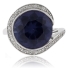 Round Cut Color Change Alexandrite Silver .925 Ring