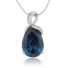 27 mm x 12 mm Alexandrite Gemstone Silver Pendant