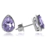 Alexandrite Pear Cut Sterling Silver Earrings