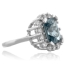 Aquamarine Framed Sterling Silver Ring